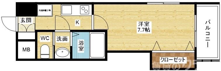 Luxe新大阪Ⅱの間取り