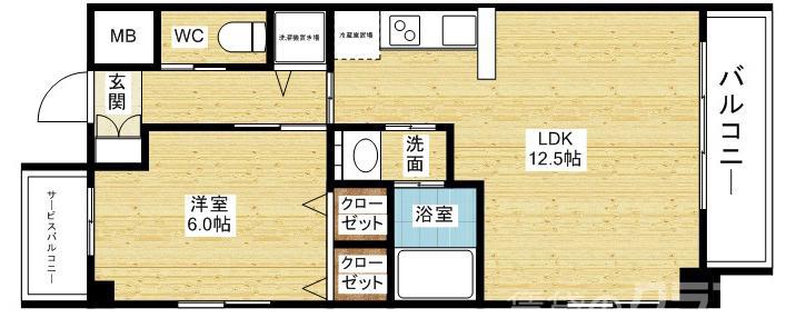 スプランディッド新大阪キャトルの間取り
