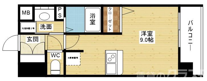アスヴェル新北野モストの間取り