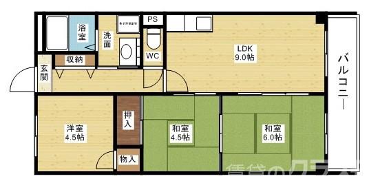 ヒシヒラリバーハイツの間取り