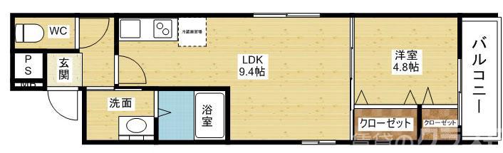 淡路の完工年月(2018年9月)築の賃貸アパートの間取り