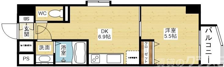 Gramercy Juso-higashi 3rdの間取り