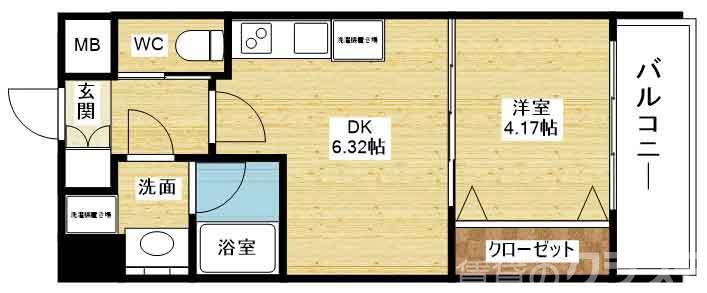 プレジオ江坂Ⅱの間取り