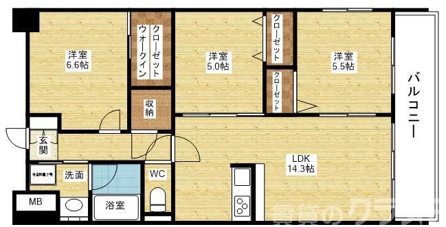 グランジュテの間取り