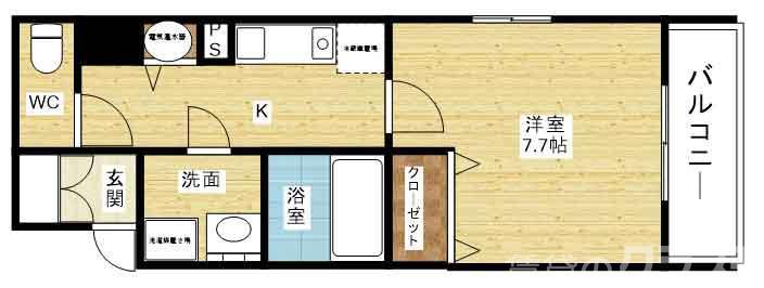 パセオ十三東の間取り