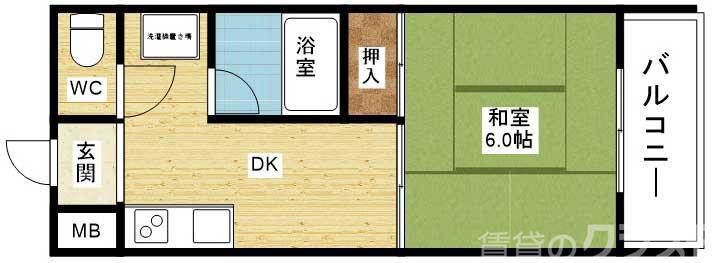 エバービューハイツの間取り