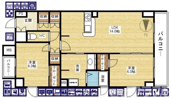 ハウゼフジタ新大阪の間取り