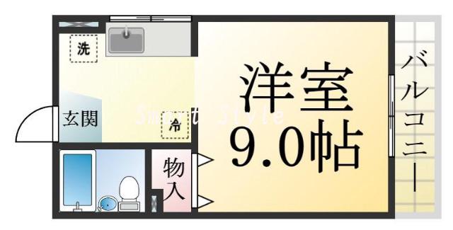 須磨浦通の完工年月(1997年3月)築の賃貸アパートの間取り