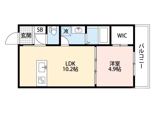 金田町の完工年月(2019年8月)築の賃貸アパートの間取り