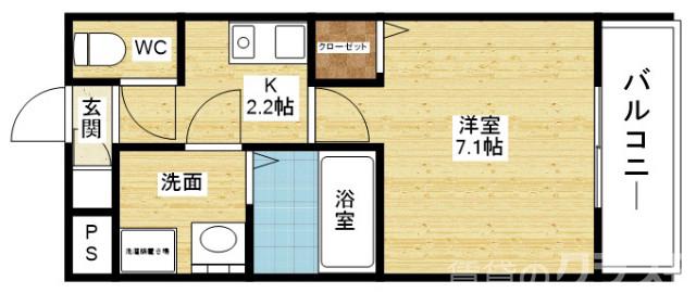 グランエクラ加島Ⅱの間取り