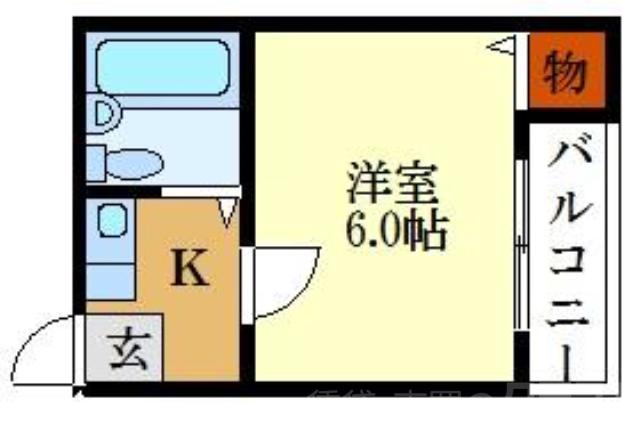 緑町の完工年月(1992年3月)築の賃貸マンションの間取り