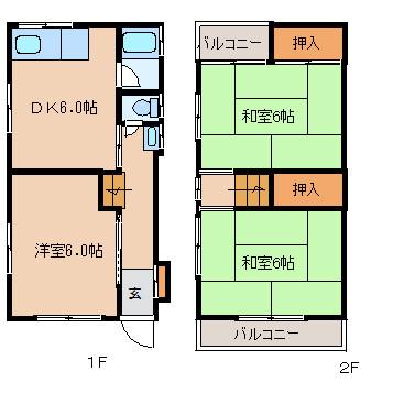 寝屋川市御幸東町23-3の間取り