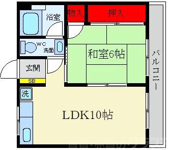 香南レジレンスの間取り