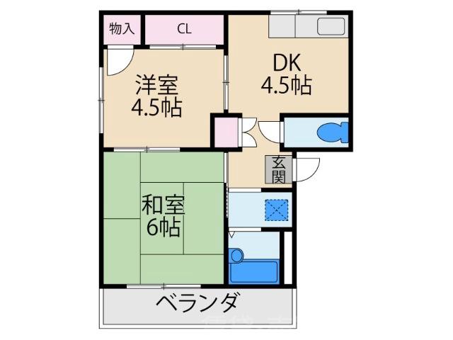 ワールドライフ中田Ⅰの間取り