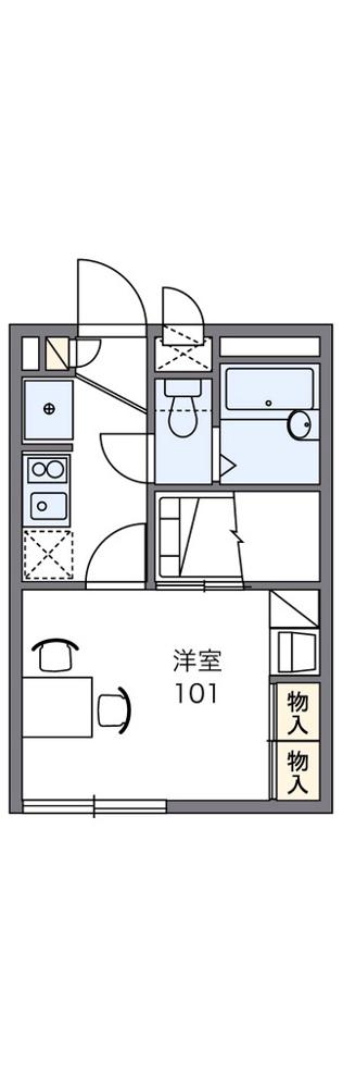 レオパレスミズキの間取り
