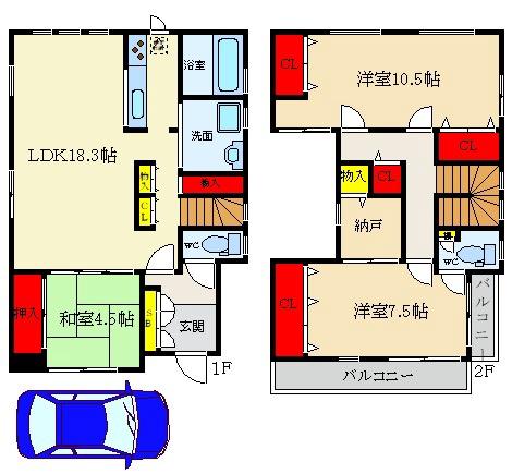三井南町25-139貸家の間取り