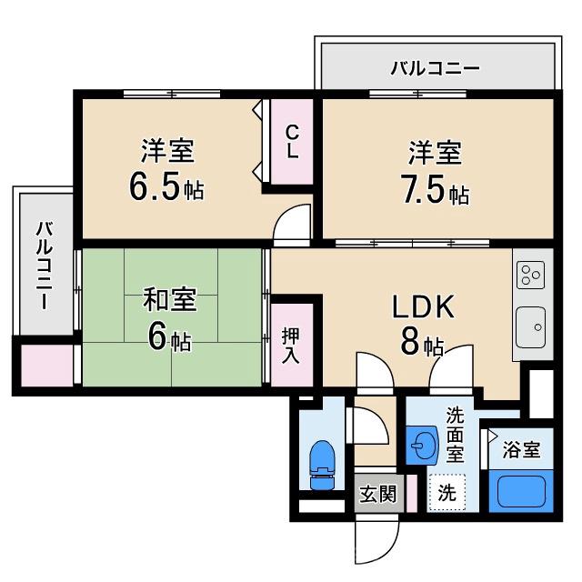 ヒルズシティ寝屋川の間取り