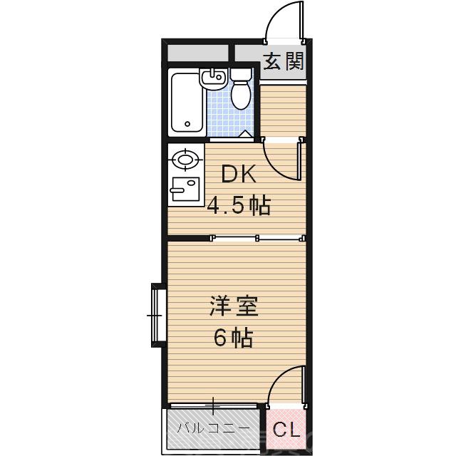 スカイハイツ香里の間取り