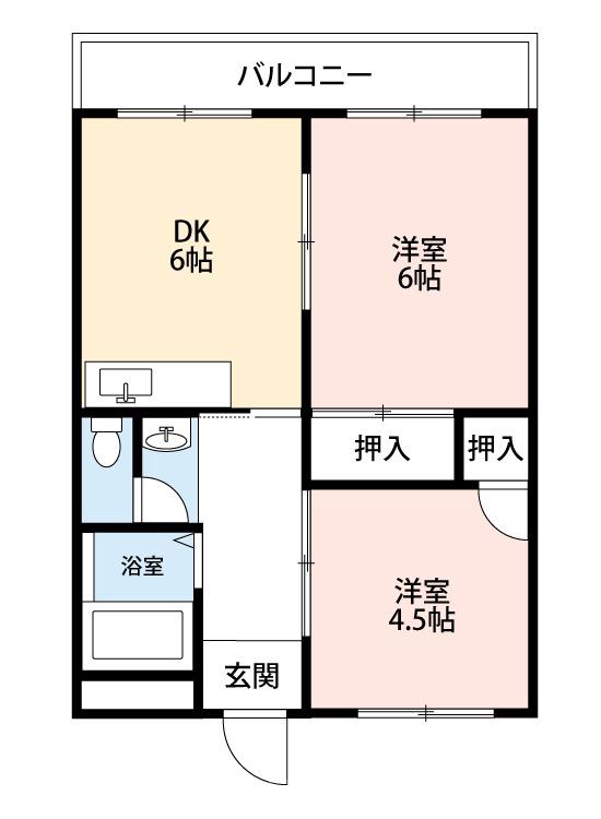 まるきハイツ清水の間取り