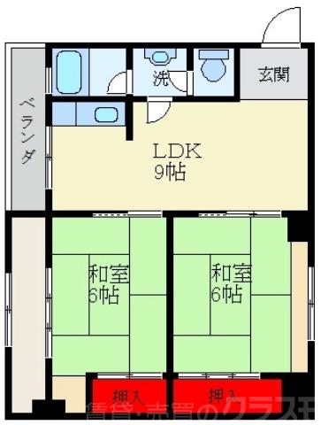大和田コーポの間取り