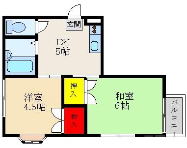 カールハイツ寝屋川Ⅱの間取り
