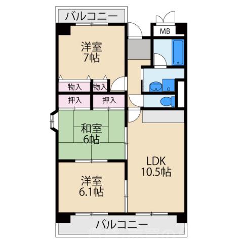 サンコート四條畷の間取り