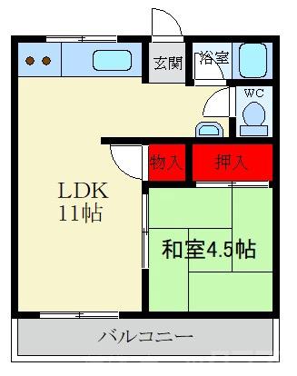 グリーンハイツさんわAの間取り