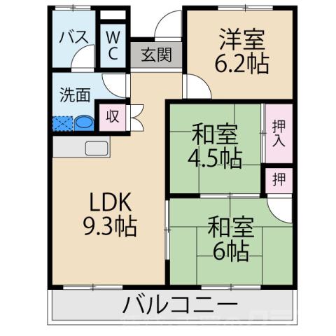 サンヴェール萱島の間取り