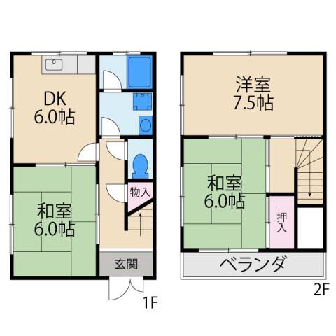 土井ハウスの間取り