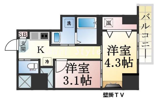 エヌエムスワサントアンの間取り