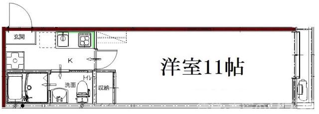アークリード本町三十三間堂の間取り