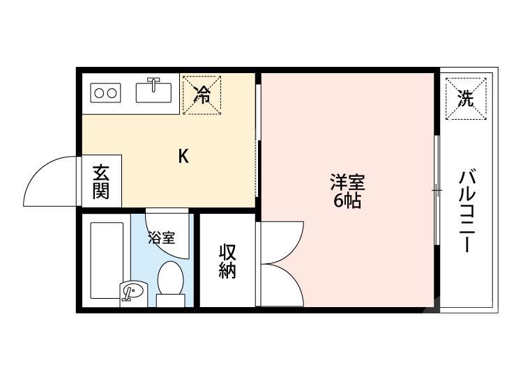 桜町の完工年月(1994年5月)築の賃貸アパートの間取り