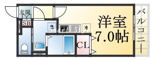 須磨寺町の完工年月(2016年9月)築の賃貸アパートの間取り