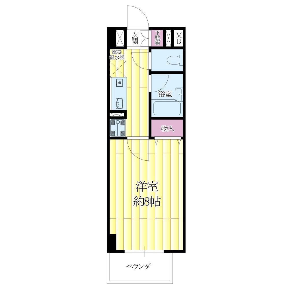 穂波町の完工年月(2001年3月)築の賃貸マンションの間取り