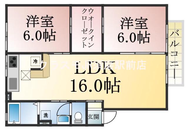 ガーデンコート車 A棟 の間取り