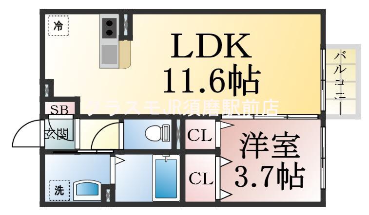 平和台町の完工年月（2007年9月）築の賃貸アパートの間取り