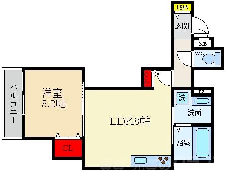 クリエオーレ大利元町の間取り
