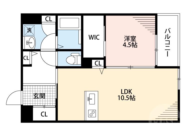 千里丘下の完工年月(2019年12月)築の賃貸アパートの間取り