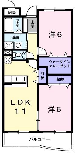 フルール野色の間取り