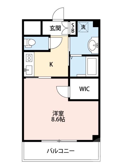 山手町の完工年月(2017年1月)築の賃貸マンションの間取り