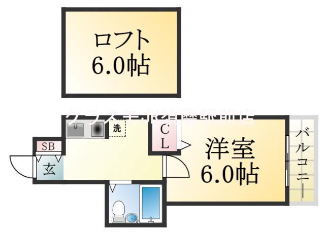 磯馴町の完工年月(1996年3月)築の賃貸マンションの間取り