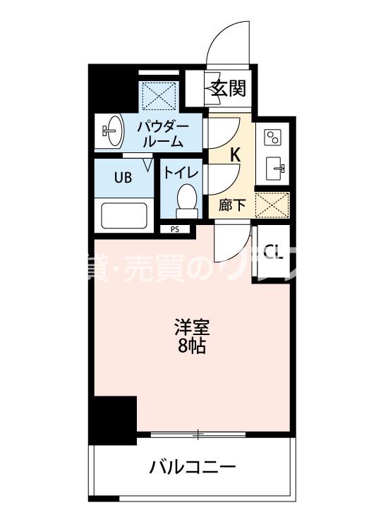 南堀江の完工年月(2020年1月)築の賃貸マンションの間取り