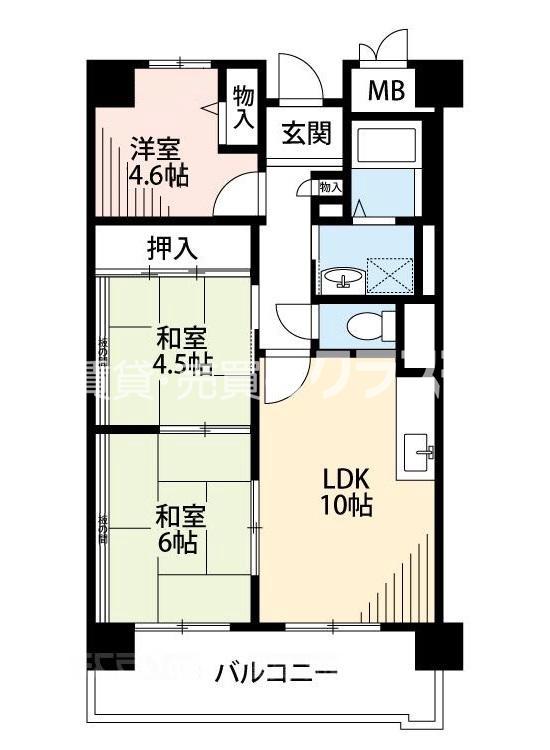 メゾンドーム三軒家の間取り