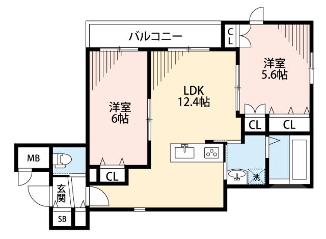 片山町の完工年月(2020年3月)築の賃貸アパートの間取り