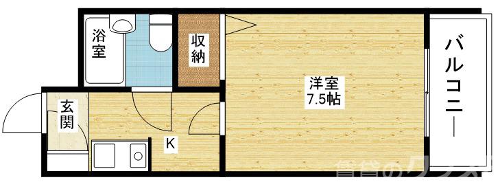 大桐ハイツ北の間取り