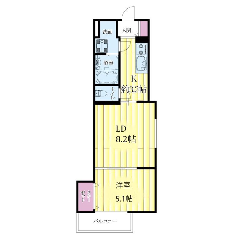 東正雀の完工年月（2018年6月）築の賃貸アパートの間取り