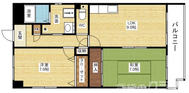 ドムール三国2番館の間取り