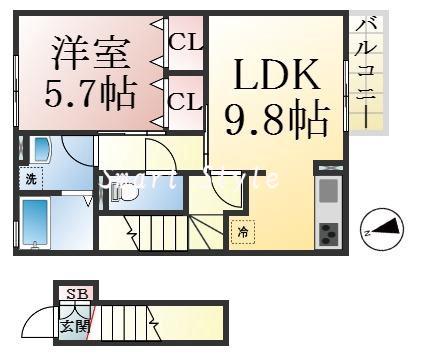ラフィーネ林Ⅲの間取り