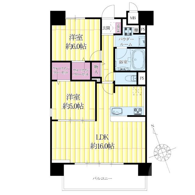 南金田の完工年月(2015年9月)築の賃貸マンションの間取り