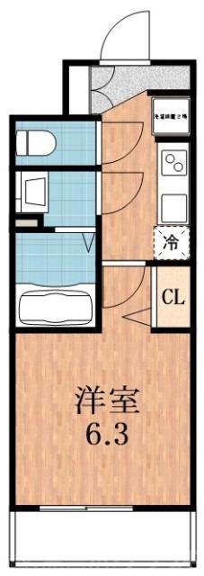 大道の完工年月(2020年7月)築の賃貸マンションの間取り